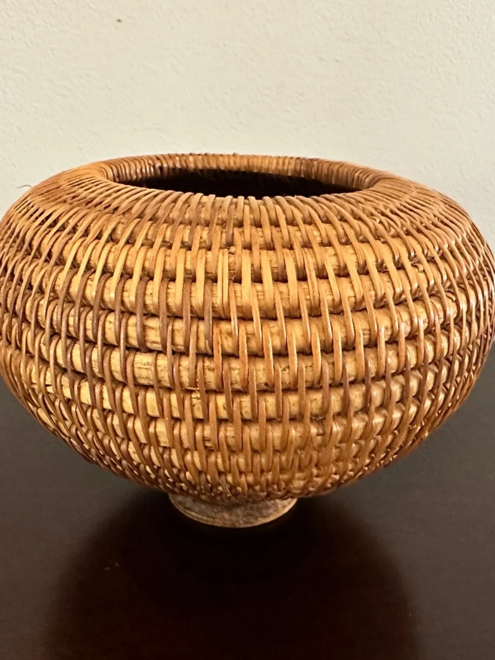 Woven Lombok Intricate Basket Footed vintage woven